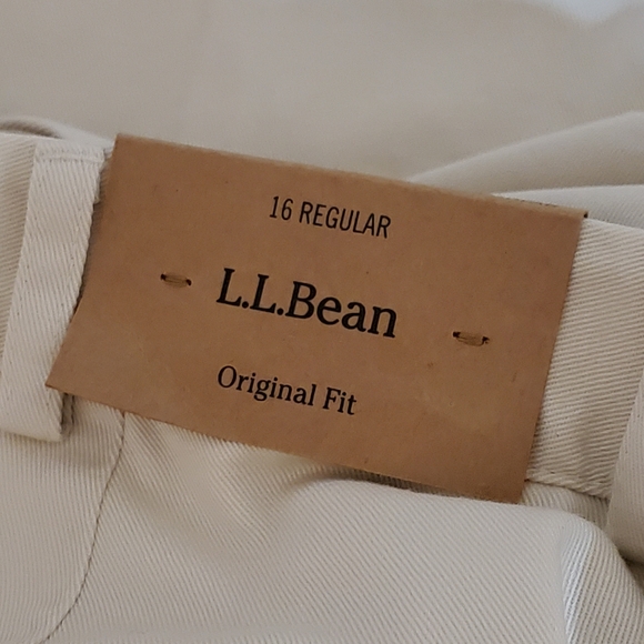 L. L. Bean Size 16 Reg Original Fit Wrinkle Free Cotton Cropped Pants - Picture 5 of 13